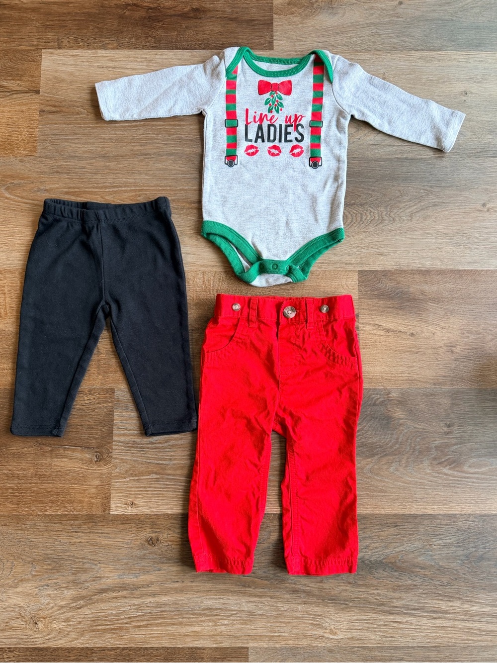 CAT & JACK | Christmas Outfit Set | Holiday Onesie Pants | Baby Set |